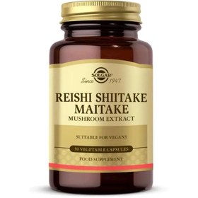 تصویر کپسول عصاره قارچ های شیتاکه و مایتاکه برند سولگار Solgar Reishi Shiitake Maitake Mushroom Extract 50 Kapsül