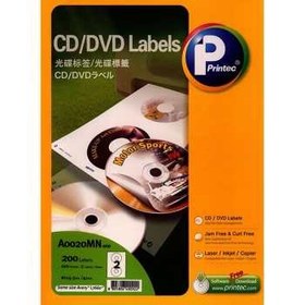 تصویر برچسب سي دي پرينتک کد A0020MN - بسته 100 عددس ا Printec CD-DVD Labels Code A0020MN - Pack of 100 Printec CD-DVD Labels Code A0020MN - Pack of 100
