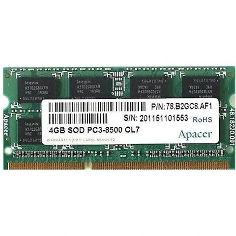 خرید و قیمت رم لپ تاپ DDR3 تک کاناله 1066 مگاهرتز اپیسر مدل PC3-8500 ...
