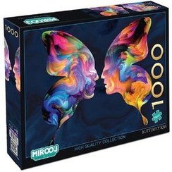 تصویر پازل ۱۰۰۰ تکه میروژ طرح بوسه پروانه 