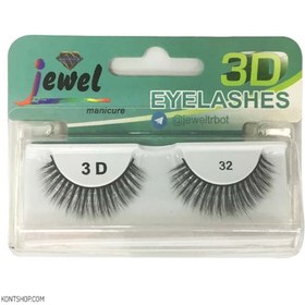 تصویر مژه مصنوعی سه بعدی جیول کد 30 Jewel 3D False Eyelashes Code 30