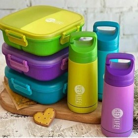 تصویر ست ظرف غذا و قمقمه ( لانچ باکس ) Lunchbox