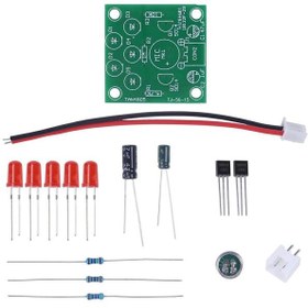 تصویر ماژول رقص نور ترانزیستوری 9014 با ورودی میکروفون (مونتاژ نشده) 