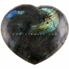 تصویر سنگ قلبی لابرادوریت labradorite handmade pendant