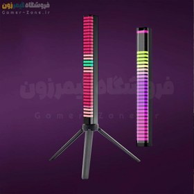 تصویر لایت بار سه بعدی هوشمند پایه دار همگام سازی با موزیک ARGB 3D Pickup Light Bar Music Sync with Stand 