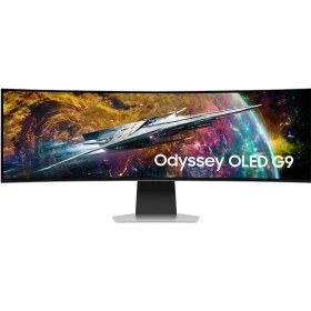 تصویر مانیتور خمیده گیمینگ 49 اینچ سامسونگ مدل Samsung Odyssey G9G95C LS49CG954ENXZA 49-inch DQHD Curved Gaming Monitor