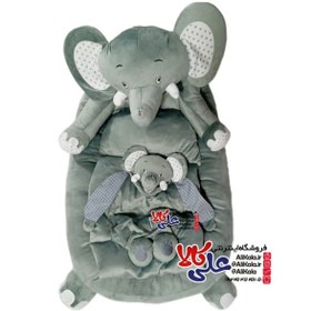 تصویر سرویس خواب و تشک لبه دار ۳ تیکه نوزاد طرح فیل 