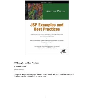 خرید و قیمت دانلود کتاب JSP Examples and Best Practices 2002 | ترب