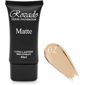 تصویر کرم پودر مدل Matte حجم 40 میلی لیتر رزآدو 02 Rozado Matte Foundation 40 ml