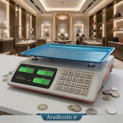 تصویر ترازو ۴۰ کیلویی کمری کیبورد استیل 