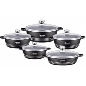 تصویر سرویس قابلمه 10 پارچه چدن دسینی عدنان