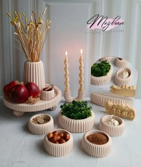 تصویر ست هفت سین سنگ مصنوعی مدرن ۱۴۰۵ 