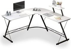 تصویر میز گیمینگ KH L Shaped Desk Home Office Desk with Round Corner Computer Desk - ارسال 10 الی 15 روز کاری 