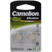 تصویر باتری سکه ای کملیون مدل AG13 بسته 2 عددی Camelion AG13 Button Cell battery Pack of 2