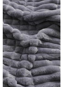 تصویر ست پتو دو نفره ۳ تکه مدرن خطی رنگ طوسی تیره برند merinos Modern Line 3 Piece Double Blanket Set Dark Grey