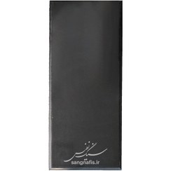 تصویر سنگ قبر مشکی طرح سه پله (گرانیت سیمین) 