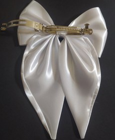 تصویر پاپیون سایز بزرگ گیره فرانسوی - ساتن ال ایکس / آبی / پاپیون 