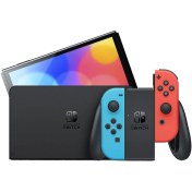 تصویر کنسول بازی نینتندو مدل Switch OLED Neon Blue and Neon Red Joy-Con 