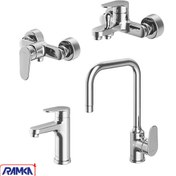 تصویر ست شیرآلات شودر مدل آلپ - کروم Shouder Set Faucet Alp Model