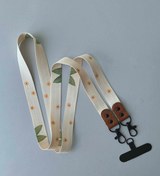 تصویر آویز موبایل کراس بادی «طرح شکوفه صورتی» 