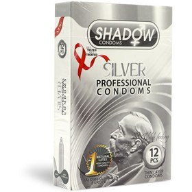 تصویر کاندوم شادو مدل Silver بسته 12 عددی ا SHADOW Condoms Silver 12PCS SHADOW Condoms Silver 12PCS