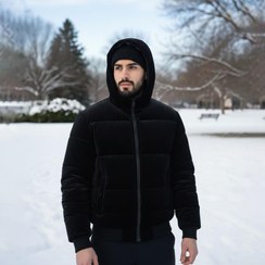 تصویر کاپشن مردانه Black_Simple مدل 3817 