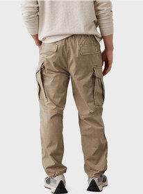 تصویر شلوار کمر کشی با جزئیات جیب برند american eagle Pocket Detail Drawstrings Cargo Pants