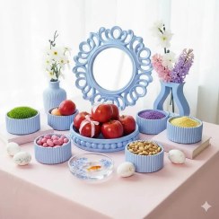 تصویر هفت سین کلاسیک امپریال هوک ترکیب سازه سنتی و رنگ مدرن | دستساز کرج لند 