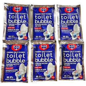 تصویر پودر جرمگیر توالت فرنگی کواکوا مدل FOAMING TOILET CLEANER وزن 40 گرم بسته 6 عددی 