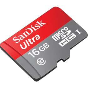 تصویر کارت حافظه microSDHC سن دیسک مدل Ultra کلاس 10 استاندارد UHS-I سرعت 80MBps ظرفیت 16 گیگابایت Sandisk Ultra UHS-I Class 10 80MBps microSDHC 16GB