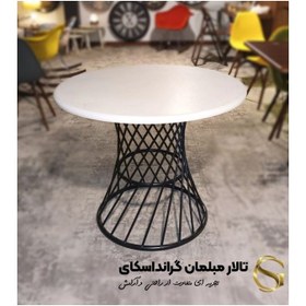 تصویر میز غذاخوری چهار نفره استیل هامون TG-80 Steel Hamoon Dining table-TG-80