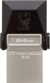 تصویر Kingston Digital 64 GB Data مسافر Micro Duo USB 3.0 Micro USB OTG (DTDUO3 / 64GB) 