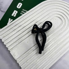 تصویر گیره طرح پاپیون مات کد 2010 - مشکی 