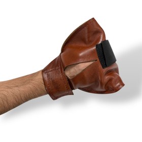 تصویر دستکش همی پلژی چرم طبیعی hemiplegia Gloves