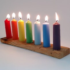 تصویر شمع هفت چاکراه قلمی دست ساز (به صورت تکی و 7 عددی) 