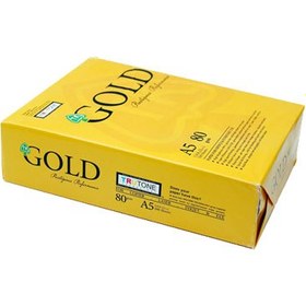تصویر کاغذ A5 گلد بسته 5000 عددی ا GOLD A5 Paper Pack of 5000 GOLD A5 Paper Pack of 5000