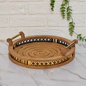 تصویر سینی چوبی دایره ای گاد 