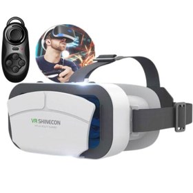 تصویر عینک واقعیت مجازی شاینکن VR Shinecon G12 به همراه کنترل بلوتوث و پکیج بازی ها و فیلم ها 