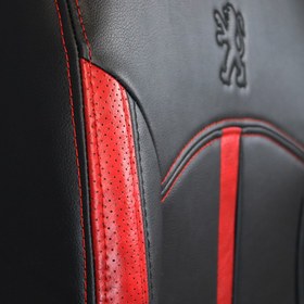 تصویر روکش صندلی چرم پژو 207-206-رانا مدل 3Line 
