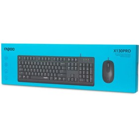 تصویر KEYBOARD + MOUSE RAPOO X130 PRO 