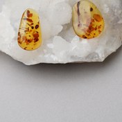 تصویر گوهر سنگ کمیاب کهربا کار کاملا طبیعی 