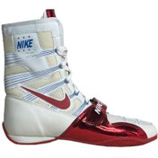 تصویر کفش بوکس نایکی مانی پاکیا رنگ سفید زرشکی 