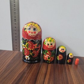 تصویر ماتریوشکا 5 تکه سایز و رنگ در تصویر - سوغات روسیه وارداتی 