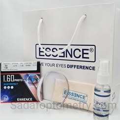 تصویر عدسی essence 1.6 فشرده فتوکرومیک بلو کنترل،مقاومت بالا در برابر خش و شکست با ترکیب دو خاصیت تغییر رنگ در آفتاب و کنترل ن 