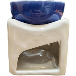 تصویر اسانس سوز سرامیکی بزرگ آبی 