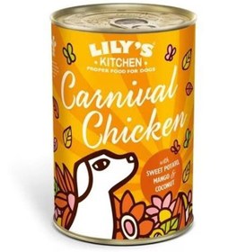 تصویر غذای مرطوب مرغ برای سگ‌ها از برند Lily's Kitchen - 400 گرم برند lily's kitchen Lily's Kitchen Dog Carnival Chicken Wet Food 400g