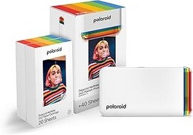 تصویر چاپخانه Polaroid Hi -Print + بسته نرم افزاری کاغذ - بلوتوث نسل 2 اتصال 2x3 Pocket Photo Photo Photo Photo - چاپگر سفید + 40 عکس (6438) Polaroid Hi-Print + Paper Bundle - 2nd Generation Bluetooth Connected 2x3 Pocket Photo Dye-Sub Printer - White Printer + 40 Photos (6438)