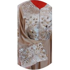 تصویر مانتو عبایی شهرزاد مدل Manto avaya Shahrzad pattern Peacock