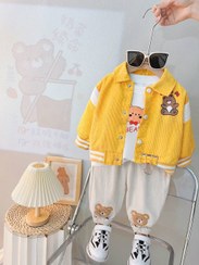 تصویر ست سه تیکه فوق لاکچری با کیفیت و درجه یک کار واراتی بسیار بی‌نظیر - سایز 