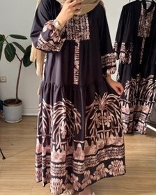 تصویر سرمه کالکشن - پیراهن ماکسی نخل 